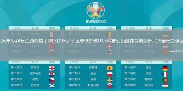 2026年6月4日江西联男子U15抚州才子足球俱乐部U15vs吉安锐酷体育俱乐部U15全场录像回放